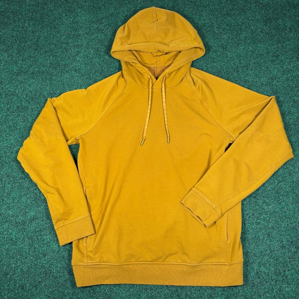 Lululemon Sweater Adult Medium Yellow City Sweat Pullover Hoodie Pockets
